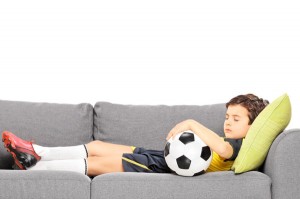 Sleeping Soccer Kid