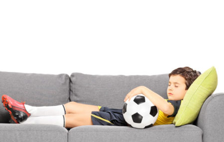 Sleeping Soccer Kid