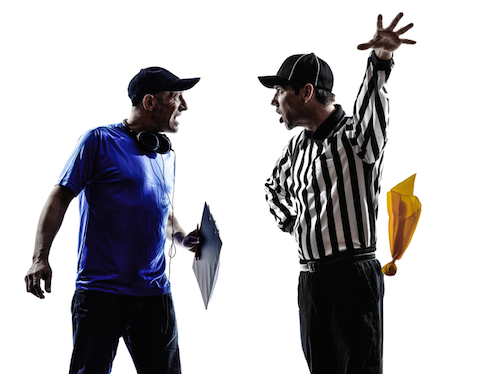 american footbal referee gestures silhouettes