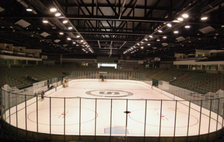 hockey arena ready for a game