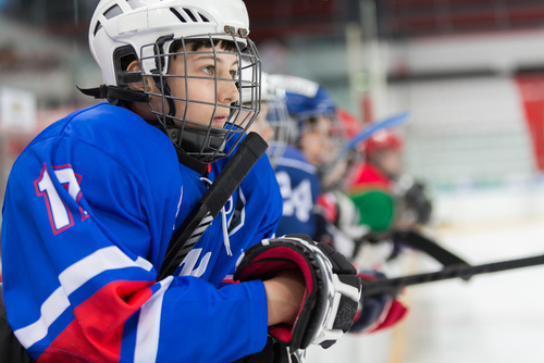 Hockey Player Closeup