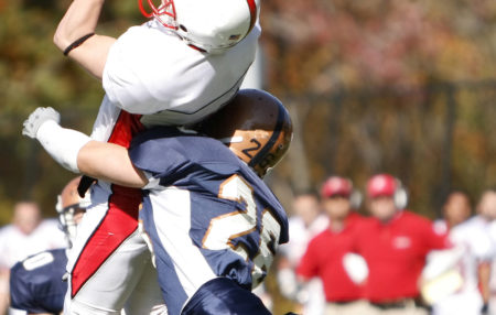 Football Leaping Catch