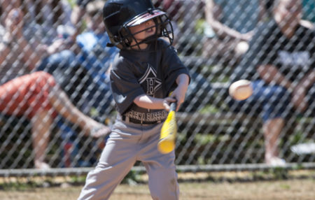 Little Kid Playing Baseball