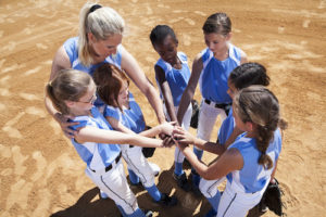 Softball Team Huddle