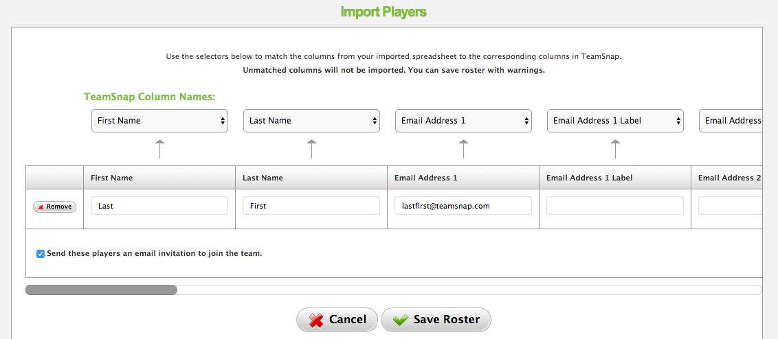 Product Update: Importing Players from Another Team