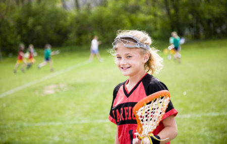 smilng lacrosse player