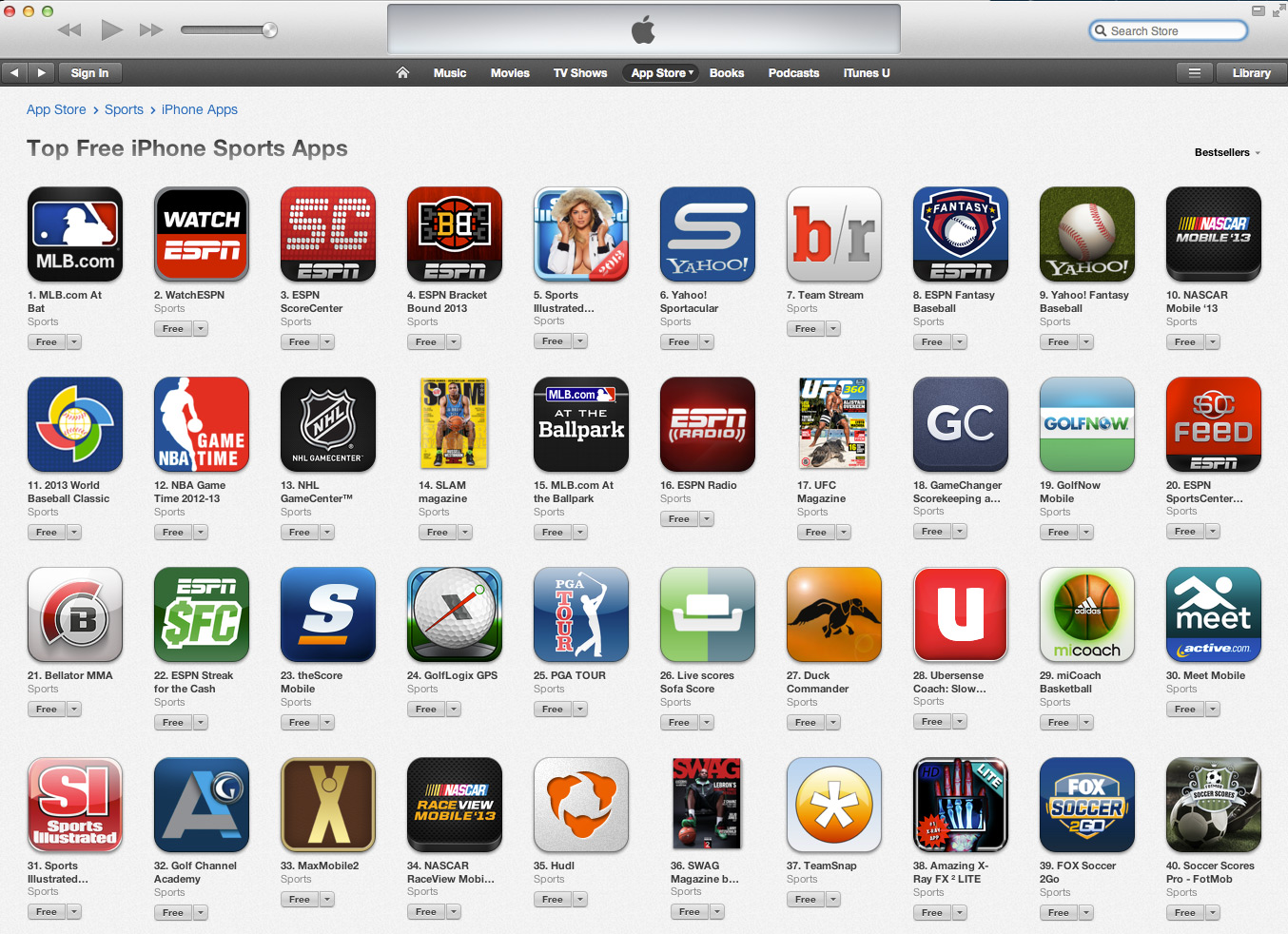 TeamSnap Mobile App In ITunes Top 40 List TeamSnap