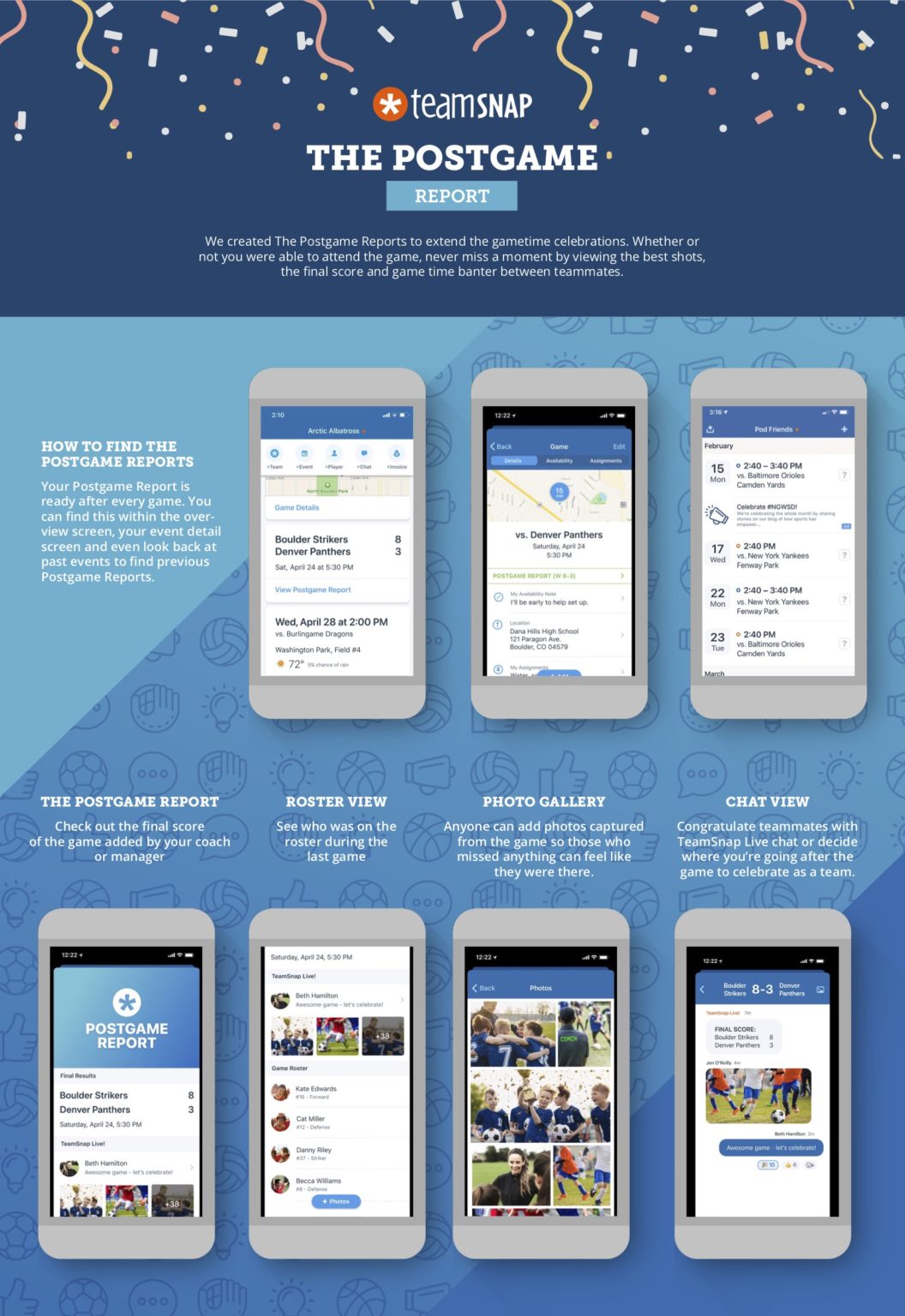 Introducing the TeamSnap Postgame Report! TeamSnap Introducing the TeamSnap Postgame Report! TeamSnap