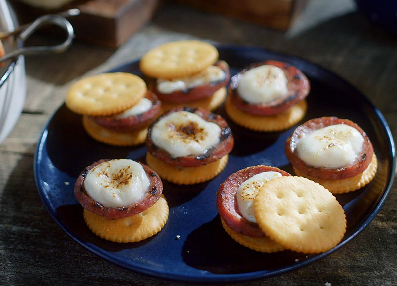 photo of cheese and crackers