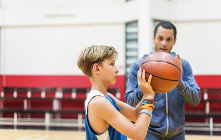 person about to shoot a basketball