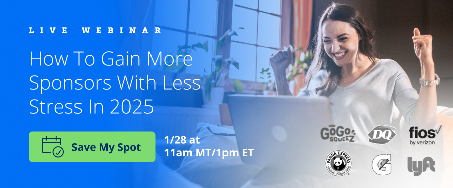 How To Gain More Sponsors With Less Stress In 2025 webinar invite